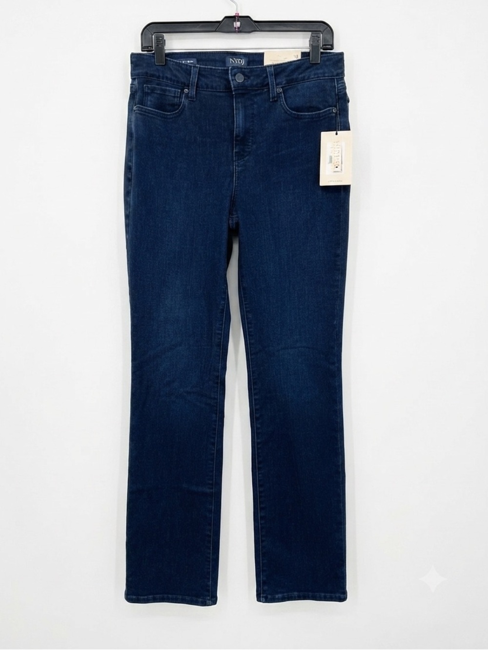 NYDJ Marilyn Straight Leg Jeans in Dark Blue Wash - Picture 2 of 8